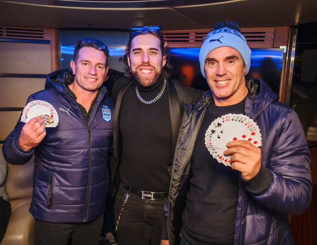 NSW Blues Event with Brad Fittler + Danny Buderus on Darling Harbour